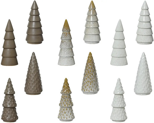 Vianočná dekorácia stromček porcelánový 20 cm, rôzne farby Dekoratívne keramické vianočné stromčeky v rôznych prevedeniach