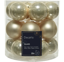 Sada 18 sklenených vianočných gúľ Decoris, priemer 4 cm