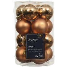 Sada šestnástich sklenených vianočných gúľ