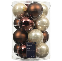 Balenie 16 sklenených vianočných gúľ