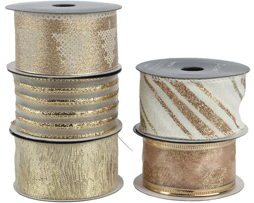 Dekoratívná stuha vianočná 3m Rôzne ozdobné stuhy na cievkach pre remeselné práce a dekorácie