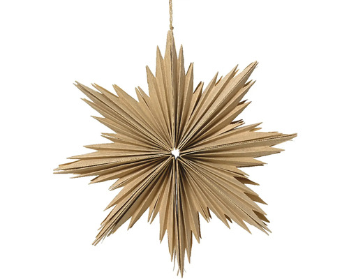 Dekoratívna papierová hviezda na zavesenie