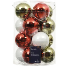 Balenie šestnástich sklenených vianočných gúľ