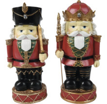 Dve dekoratívne figúrky luskáčikov v tradičnej uniforme