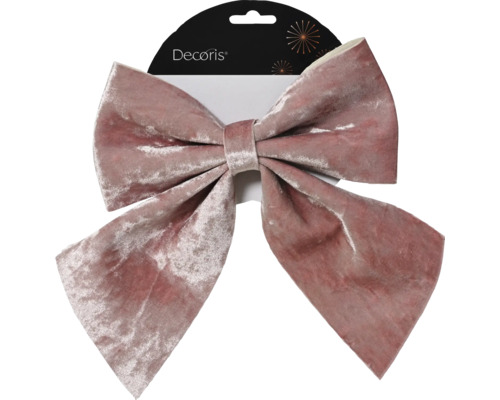Mašle dekorativní 24 cm růžová Sametová stuha Decoris