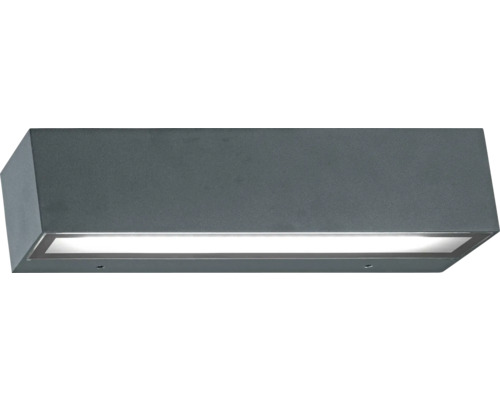LED vonkajšie nástenné svietidlo ECOPLANET STIX 2x6W IP44 12 W 1090 lm 4000 K čierne Obdĺžnikové vonkajšie nástenné svietidlo