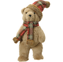 Plyšový medveď s čiapkou a šálom