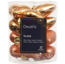 Balenie dvanástich sklenených vianočných ozdôb v tvare kvapky