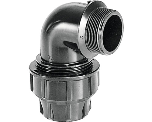 Plastové koleno so závitovým pripojením, 50 milimetrov