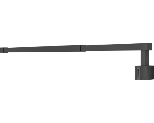 Stabilizačný držiak form&style MODENA hranatý 730 – 1200 mm výsuvný matne čierny Otočné rameno pre sprchovací kút