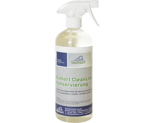 Konzervačný prostriedok Biohort CleanLine pre povrchovo upravené plechy, hliník, ľahké a neželezné kovy v spreji