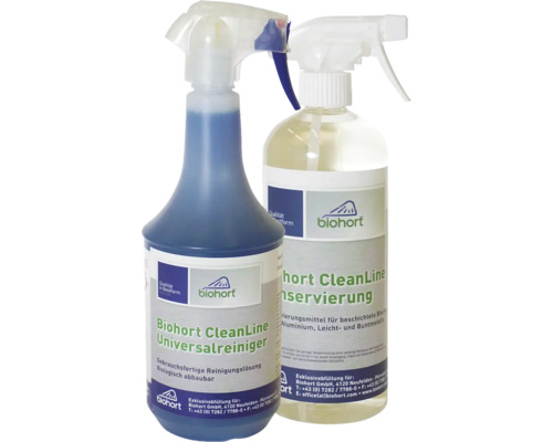 Biohort CleanLine univerzálny čistiaci prostriedok a konzervačný prostriedok v rozprašovačoch