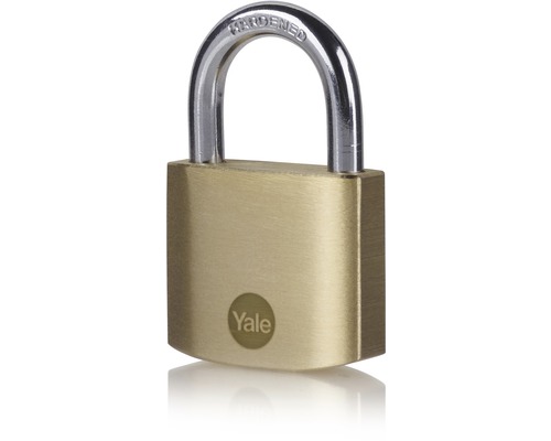 Visiaci zámok s tvrdeným strmeňom a logom Yale