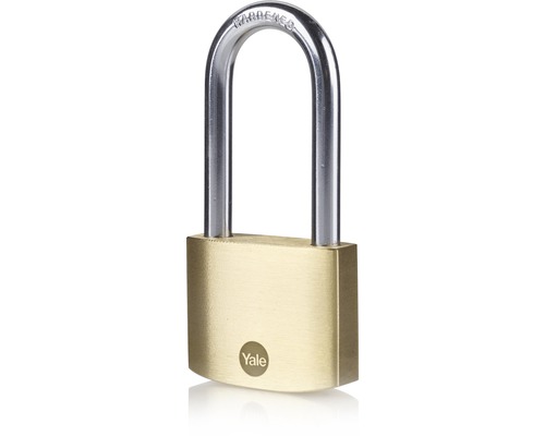 Visiaci zámok s tvrdeným strmeňom a logom Yale