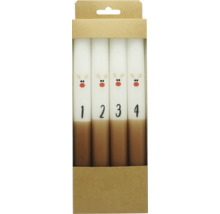 Štyri adventné sviečky s číslami v balení