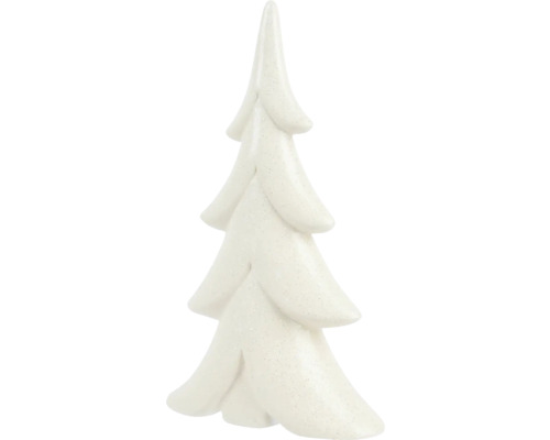 Dekoratívna biela figúrka vianočného stromčeka