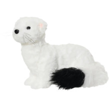 Hračka lasica hermelín s čiernym chvostom