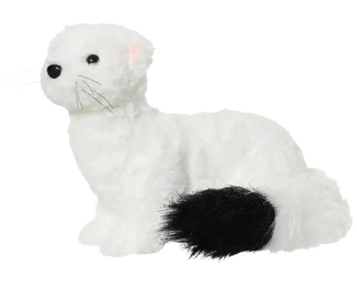 Hračka lasica hermelín s čiernym chvostom