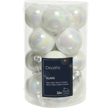 Sklenené vianočné gule, 3,5 cm, balenie 16 kusov