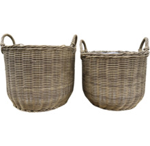 Dva prútené koše s držadlami