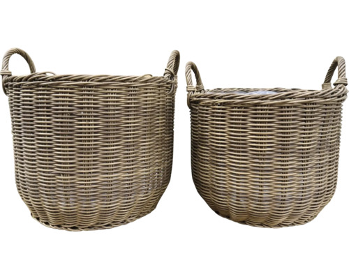Dva prútené koše s držadlami