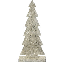 Dekoratívny trblietavý vianočný stromček z kameniny