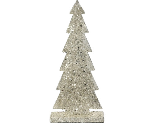 Dekoratívny trblietavý vianočný stromček z kameniny