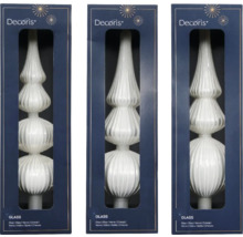 Sklenená špička na vianočný stromček Decoris v balení