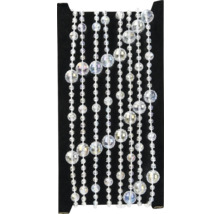 Dekoratívny korálkový záves s čírymi plastovými korálkami