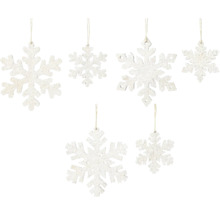 Dekoratívne snehové vločky na zavesenie