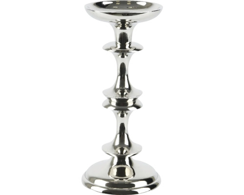 Dekoratívny svietnik balustrový tvar 23,5 cm strieborný Strieborný svietnik