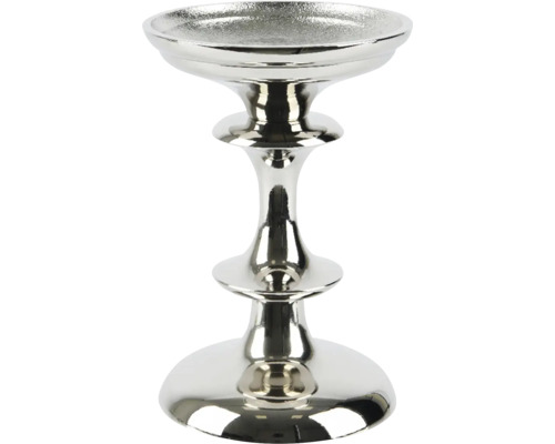 Dekorativivní svícen balustrový tvar 16 cm stříbrný Strieborný svietnik