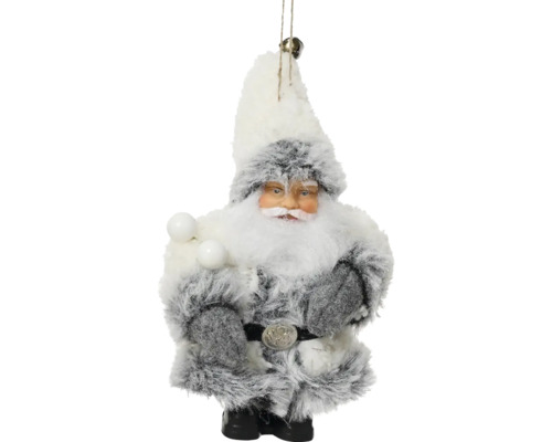 Vianočná ozdoba na stromček Santa Claus so snehovými guľami na zavesenie