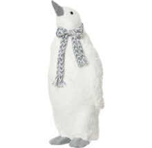 Dekoratívny tučniak so šálom na zimnú dekoráciu