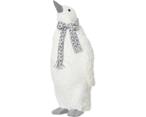 Dekoratívny tučniak so šálom na zimnú dekoráciu