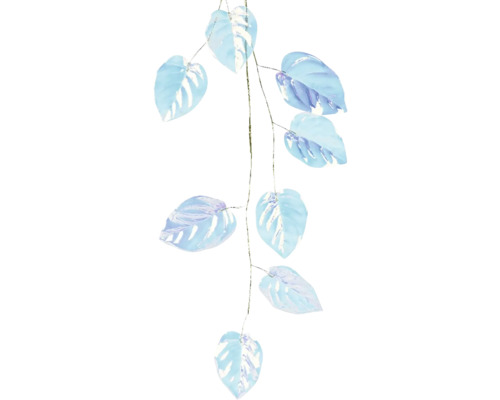Girlanda s listami iris 120 cm ľadovo modrá Konár s listami