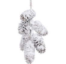 Dekoratívne šišky so snehom na vianočné dekorácie