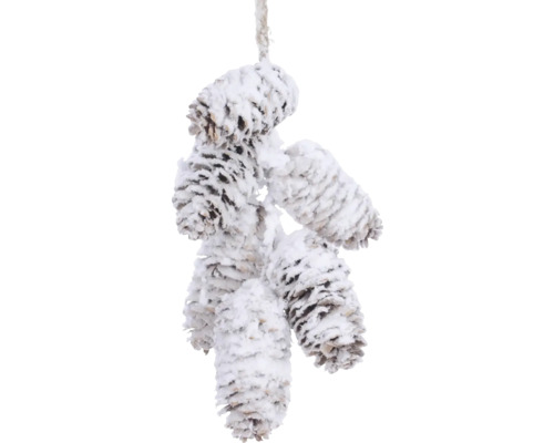 Dekoratívne šišky so snehom na vianočné dekorácie