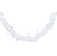 Biele perové boa na dekorácie