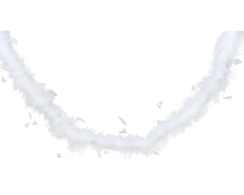 Perové boa 184 cm biele Biele perové boa na dekorácie