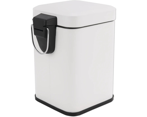 Biely nášľapný kôš obdĺžnikového tvaru