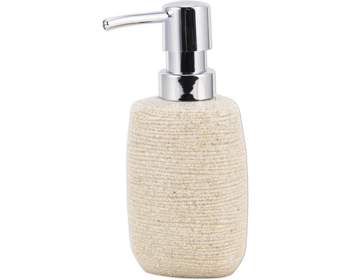 Dávkovač mydla z pieskovca s chrómovanou hlavou dávkovača