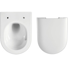 Závesný hlbokosplachovací klozet zo sanitárnej keramiky so sedátkom