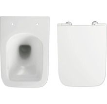 Závesné WC s hlbokým splachovaním s WC sedadlom