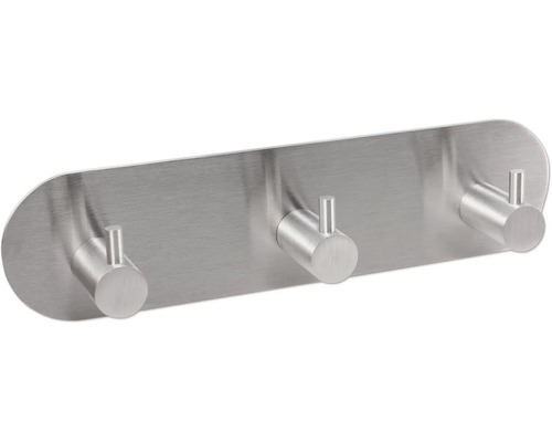 Nerezová vešiaková lišta s tromi háčikmi