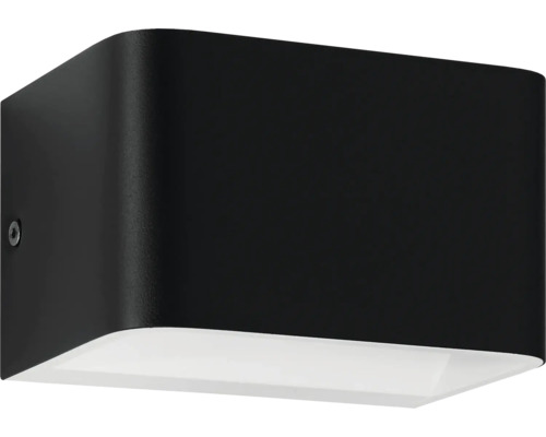Čierne LED nástenné svietidlo