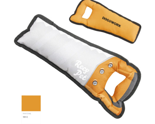 Hračka pre psov Recy Pet Dog@Work píla Dve hračky pre psov v tvare ručnej píly a kosti