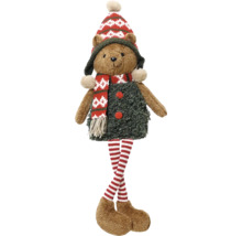 Dekoratívna figúrka medvedíka s čiapkou a šálom