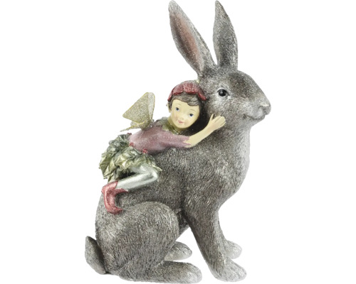 Dekoratívna figúrka so zajačikom a vílou