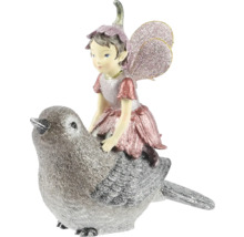 Dekoratívna figúrka víly na vtákovi do interiéru